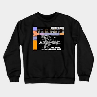 Library Computer Readout Showing Bad Guy's Heavy Cruiser Crewneck Sweatshirt